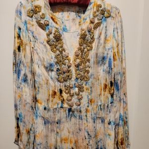 Soft Surroundings embellished top! Size XS